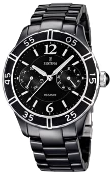 Festina Damen-Armbanduhr Keramik Multifunktion Analog Quarz F16622/2