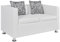 Festnight 2-Sitzer Sofa Kunstledersofa Loungesofa Rüchenlehne Couch mit 2 Kissen Sitzkomfort Wei?