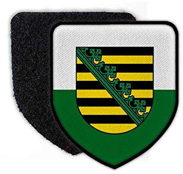 Copytec Patch Sachsen Abzeichen Heimat Fahne Wappen Freistaat Dresden Aufnäher #24690