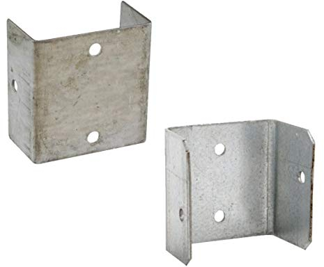 (10 Pack) 50mm Fence Panel Clips/Trellis U Clip Bracket BZP for Timber Posts and Anti Rattling by MultiScrew®
