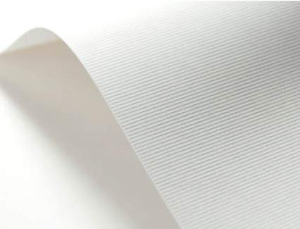 Netuno 50x Weiß Strukturkarton gerippt DIN A3 29,7 x 42 cm 246g Elfenbeinkarton Ultraweiß Struktur-Prägung Bastelkarton strukturiert zum bedrucken für Visitenkarten Einladungs-Karten Zertifikate