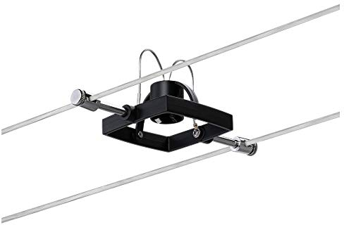 Paulmann Seilspot Mac II, Schwarz matt, max 10W, GU5,3, 12 V, ohne Leuchtmittel, dimmbar
