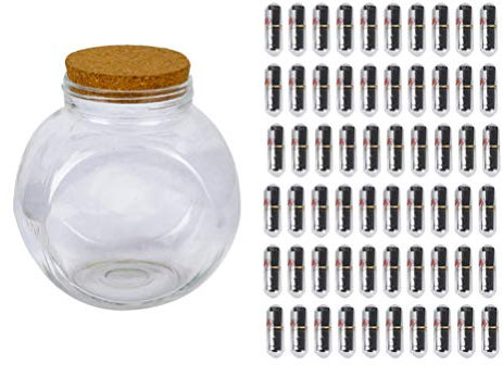 NUOBESTY Wish Bottle Set Capsule Message in a Glass Bottle Glass Wishing Jar Kit for Girls Valentines Day Present