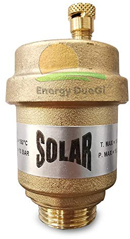 Valvola sfiato aria automatica per impianti solari, temperatura massima 110° C (3/8 M)