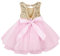 AGQT Bébé élégante Robe Tutu en Tulle,Robe en Fête d'anniversaire Baptême Ceremonie Mariage sans Manches été Paillette Fleur Robe Rose 6-12 Mois