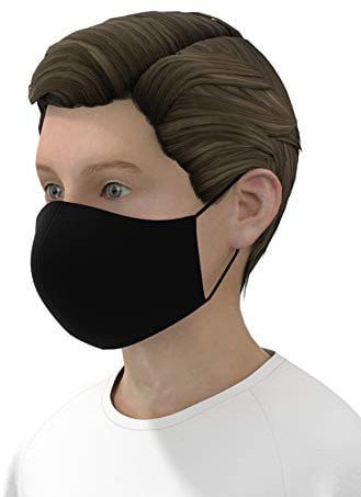 AVANTEX 3er Packung AVANTEX Baumwoll Community Maske 141034200-999-H schwarz