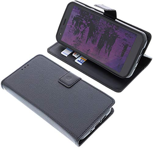 foto-kontor Funda Compatible con Cat S62 Pro Estilo Libro Negra Protectora