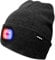 ATNKE LED Beleuchtete Mütze,Wiederaufladbare USB 4 LED Rot und Blau Leuchten Blinkender Laufmütze mit Licht Extrem Heller Lampe Winter Warme für Herren und Damen Geschenke/Dark Grey