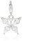 THOMAS SABO Damen Charm-Anhänger Schmetterling weiße Steine Charm Club 925 Sterlingsilber 1862-051-14