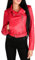 Giubbotto Giacca Donna Eco Pelle Corto Giubbino Chiodo Casual (S, #A2 Rosso)
