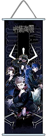 Xinchangda Scrolls Poster Banner Anime Gojo Satoru Itadori Yuji Fushiguro Megumi Poster Hängende Wandbild Home Wohnzimmer Dekoration 70 x 30 cm