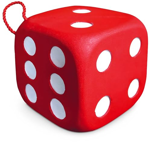 Morrell High Roller Foam Archery Target, 6-Sided Cube with 21 Bullseyes, Red, 13 x 13 - Portable Backyard Target for Broadheads, Field Points, Compound Bows and Crossbows, Built-in Carrying Handle