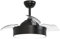 Sulion - Ventilador de Techo con Palas Retráctiles BOMBAY S – Motor DC, Luz LED 24W, 3 Temperaturas de Color, Temporizador, Modo Invierno-Verano, Ventilador Silencioso, Color Negro