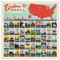 Americanflat Rubbelposter National Park – Rubbelliste von 50 Staaten in den USA – 61 x 61 cm Rubbelposter und US-Staat-Checkliste mit farbigen Reisesymbolen