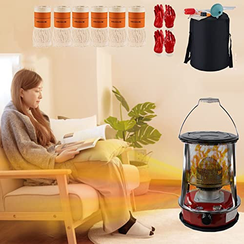 Vendics 6L/6L Grands Réchauffeurs D'Huile Au Kérosène Poêle à Kérosène Portable Puissance de Feu Réglable Intérieur 360 ° Surround Chauffage Brûleur à Pétrole Chauffage Intérieur 20 Mètres Carrés/4.