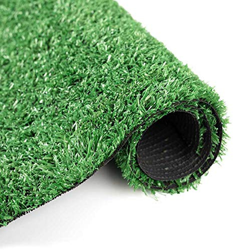 10mm Vert Faux Herbe Synthétique, Haute Densité Intérieure Ou Extérieure Balcon Terrasse Cour Paysage Décoration (2×4.5M)