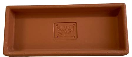 GARDENITALIA Garden Italia Vasi Sottovaso Rettangolare in Resina LRT 45 cm. Interno 33 x 15 in Resina Colore Terracotta Made in Italy per Esterni - infrangibile - Resistente al Gelo