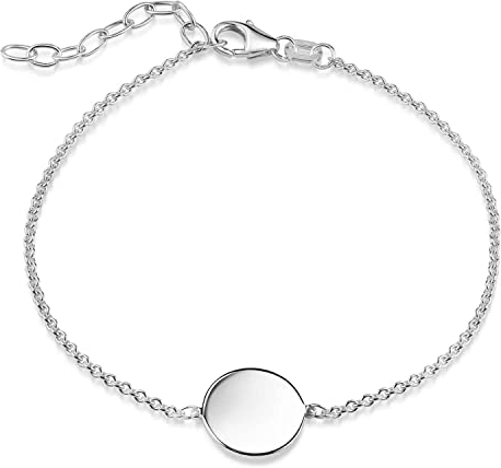 Materia Gravur Armband Silber 925 Damen 16-19cm rund SA-157-S_Ohne Gravur