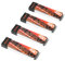 BETAFPV 4Stück Lava 450mAh 1S 3,8V 75C LiHV FPV Lipo-Akku mit BT2.0-Anschluss für 1–2S FPV Tiny Whoop Drohnen-Quadcopter wie Meteor75, Meteor75 Pro, Cetus Pro 1S bürstenlose Drohnen, Cetus X 2S Quad