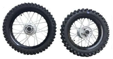 Alu Felgen Speichenräder SET elox. 16 19 Schwarz China Dirt Bike Pit Bike
