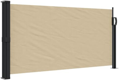 vidaXL Auvent latéral rétractable Beige 100x500 cm, écran d’intimité de Jardin, Brise-Vue de Balcon, écran d'extérieur, Brise-Vue d'extérieur