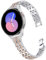 DEALELE Armband Kompatibel mit Samsung Galaxy Watch 7 / FE / 6/6 Classic / 5/5 Pro / 4/4 Classic / 3 41mm, 20mm Glitzer Diamant Metall Ersatz Armbänder für Huawei GT3 / GT2 42mm, Rose-Silber