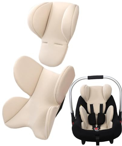 Amesor Baby Neugeboren Autositz Kissen, Extra Weiches Autositz-Einsatzkissen, Kopf Und Körperstütze Für Babyautositze, Kopf-Nacken-Sitzpolster Für Kinder, Für Kinderwagen-Baby-Hochstuhl-Stubenwagen