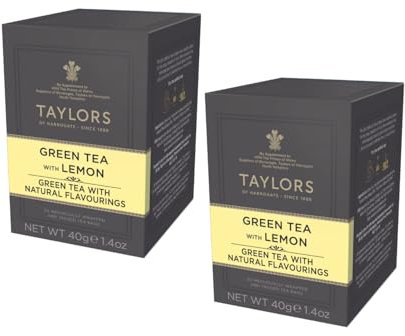 Taylors® | Tè Verde al Limone | 2 x 20 Bustine di Tè (2 x 40Gr) | Astuccio Tè Verde Aroma Naturale Limone