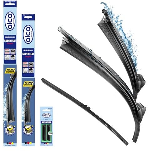 alca® Scheibenwischer Set mit Heckwischer passend für BMW 1 (07.2019-06.2025) SUPER FLAT Flachbalkenwischer