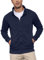 LAOARA Felpa Uomo con Zip Felpe Senza Cappuccio Nera Hoodie Leggera Invernale Giubbotto Giacca Giaccone Blu M