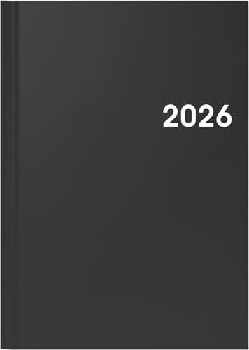 BRUNNEN Buchkalender Mod. 796 2026 | A5, Kunststoff, schwarz