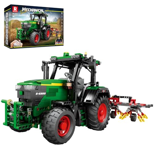 Reobrix Ensemble de blocs de construction 22015, application télécommandée pour adultes, kit de camion agricole, cadeau pour garçons et filles à partir de 14 ans