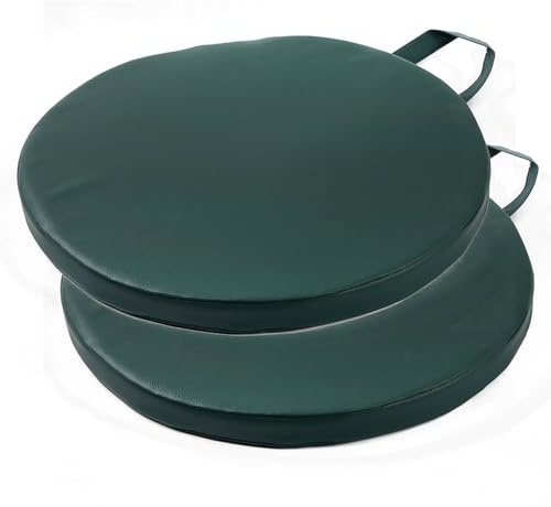 HLTQL Cojines Suelo Exterior Cojines para Sillas 30x30 Cm De Cocina Redondas/Cuadrados Cojines Sillas Cocina Polipiel Pack 2(f4,30x30x3cm)