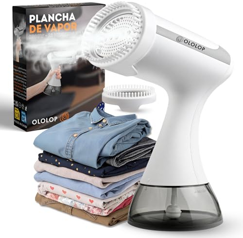 Plancha Vertical de Vapor 1500W con Depósito Desmontable 300ml y Cepillo — Calentamiento Rápido, Ligera (808g) para Viaje y Hogar | Ololop®