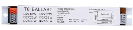 ballast électronique Ballast à facteur de Ballast élevé 2x18/30/58W, Ballast électronique for lampe fluorescente(58W)