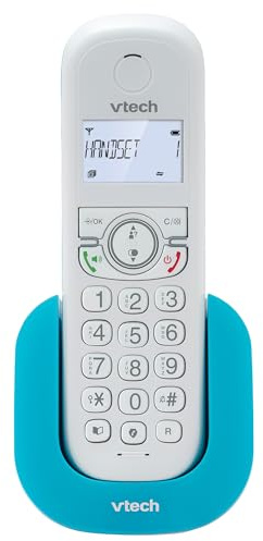 VTech CS1500 Téléphone sans Fil DECT à Double Charge avec Blocage d'appel, Identification de l'appelant/Appel en Attente, Haut-Parleur Mains Libres, écran et Clavier rétroéclairés