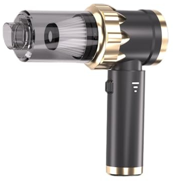 VNVFJKLO Aspirateur Portable, Mini aspirateur Portable Rechargeable, Moteur sans balais, 3 Niveaux réglables, for Poils d'animaux, véhicule, Maison, Bureau(Brushed Motor,15000pa)