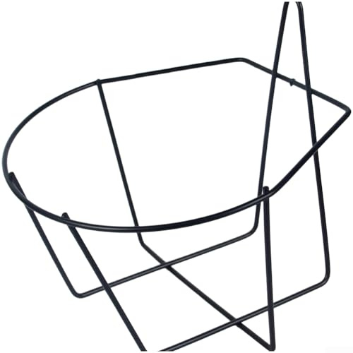 Juego de 3 macetas de hierro para colgar en la pared, soporte de metal para macetas para decoración de balcón y jardín, soporte seguro de hierro soldado para uso en interiores y exteriores, color