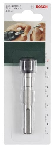 Bosch 2609255903 78mm SDS-Plus Universal Bit Holder with Quick-Change Drill Chuck/Shank with Permanent Magnet and Spring Ring