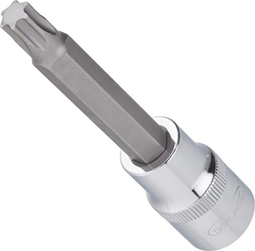 Vigor V2169 Torx Screwdriver Socket Bit, T50 mm, L 100 mm, 1/2 | Drive 1/2 inch (12.5 mm) square hollow, output T profile, length l2 100 mm, 105 g, SW T50, 1/2 inch, T profile