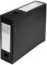 Exacompta 59831E 10er Pack Sammelbox OPAK 80mm mit Druckknopf aus blickdichtem Kunststoff für DIN A4 Archivbox Heftbox Zeichenbox Sammelmappe schwarz
