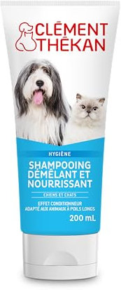 Clément Thékan - Shampooing Démêlant et Nourrissant - Chiens et Chats - 200 ML