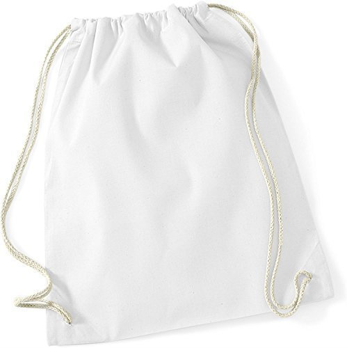 Cotton Gymsac | Turnbeutel aus Baumwolle Farbe weiß by Westford Mill