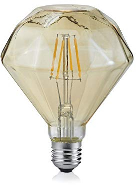 Trio Leuchten Leuchtmittel, Glas, E27, 4 W, braun getönt, Höhe 30cm