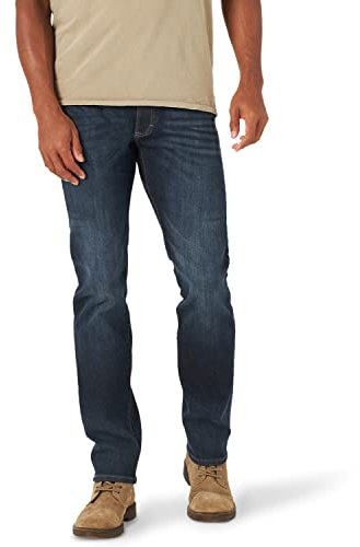 Lee Herren Extreme Motion Slim Straight Jeans, Reise, 36W / 32L