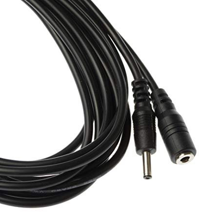 Kingfisher Technology - Long 3m Extension Lead 2A Female to Male DC Plug Power Charger Cable Black (22AWG) Compatible with Foscam FI8916W IP Camera