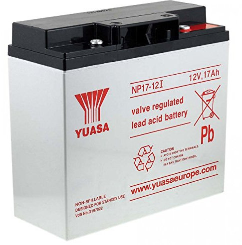POWERY Batteria al piombo YUASA NP17-12I Vds compatibile con Hawker Enersys Genesis NP18-12R, Lead-Acid, 12V