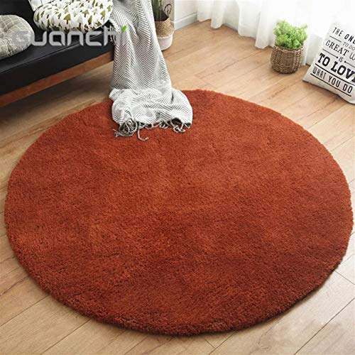 LIVEINU Hochflor Shaggy Teppich für Wohnzimmer Langflor Pflegeleicht Rund Teppich Hochwertig Hohe Fadendichte Wasser Absorbierend Badezimmerteppich Für Wohnzimmer Kaffee Ø 80 cm