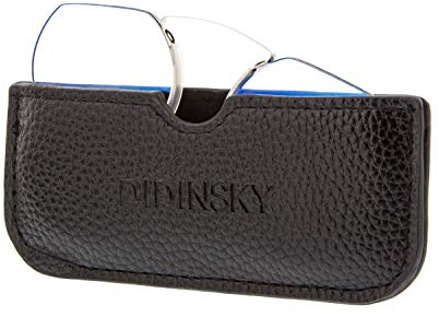 DIDINSKY Lesebrille für Damen und Herren Randlose. Blaulicht das Computerleser blockiert. Unzerbrechliche Anti-Glare-Brille im Taschenformat. Black +2.0 - HERMITAGE ROUND