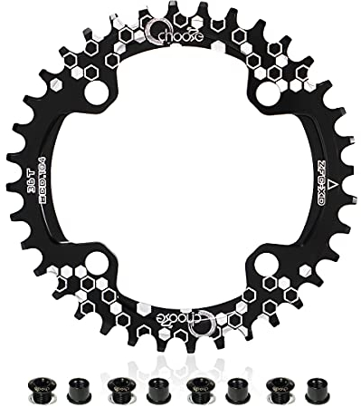 EASTERN POWER Plato Bicicleta Montaña, Plato 104 BCD 32 Dientes, Aluminio Platos 32T BCD 104 mm, Negro